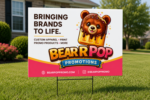 Yard Sign with stakes - 10mm Corrugated Plastic