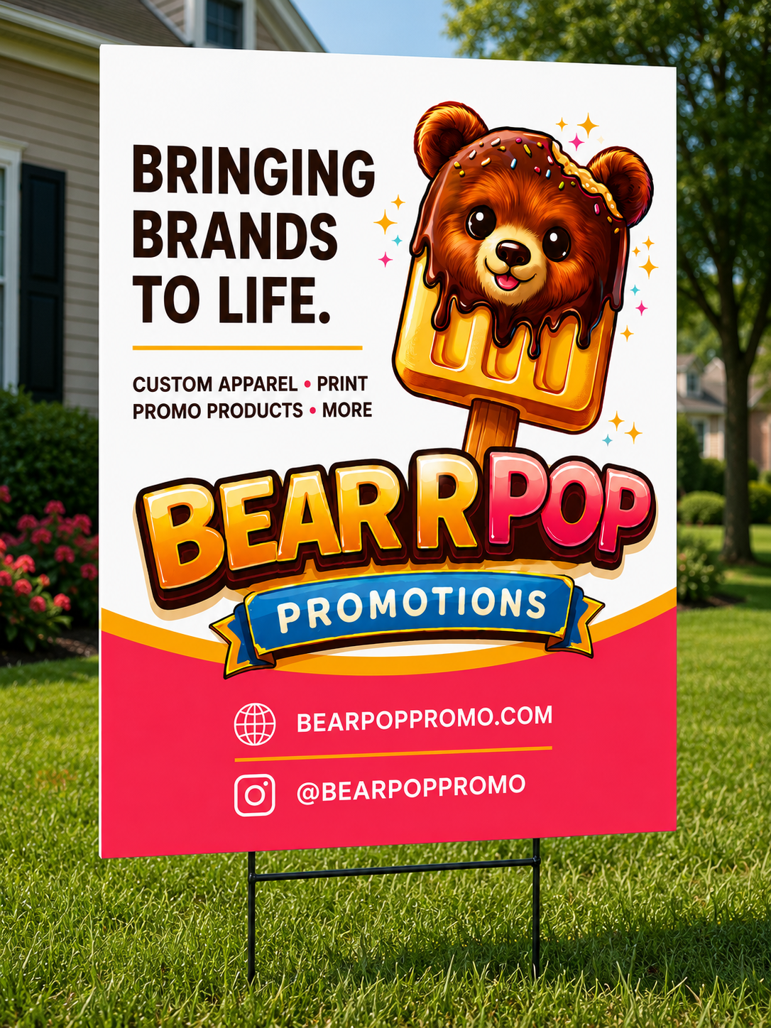 Yard Sign with stakes - 10mm Corrugated Plastic
