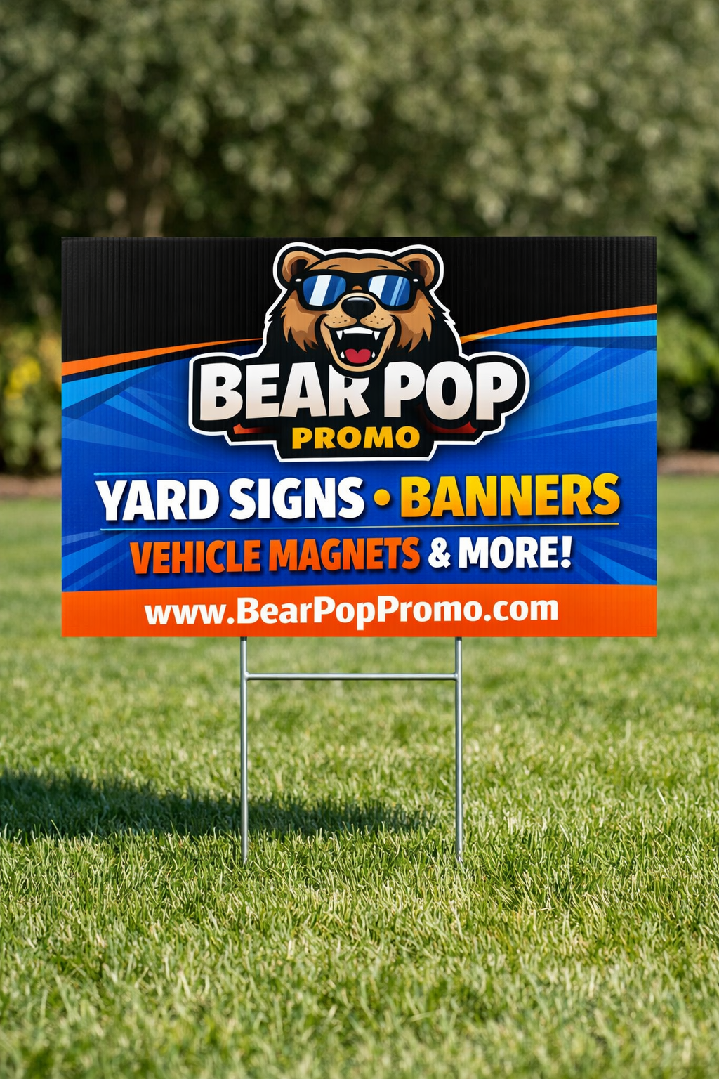 12"x18" Yard Sign with stakes - 4mm Corrugated Plastic (20 pack)