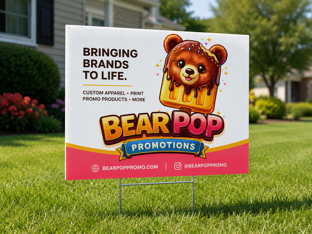 Yard Sign with stakes - 10mm Corrugated Plastic