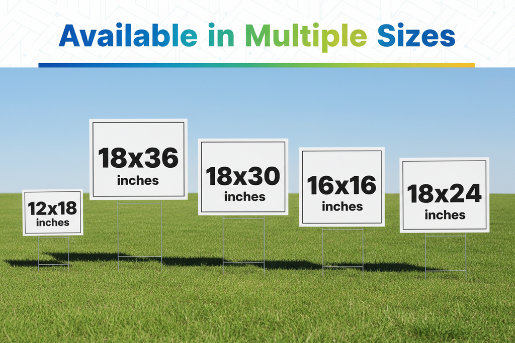 Yard Sign with stakes - 4mm Corrugated Plastic