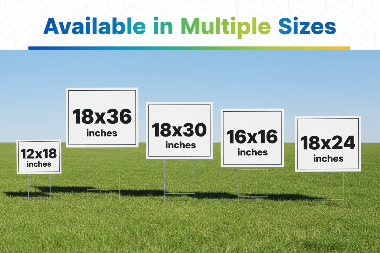 Yard Sign with stakes - 4mm Corrugated Plastic