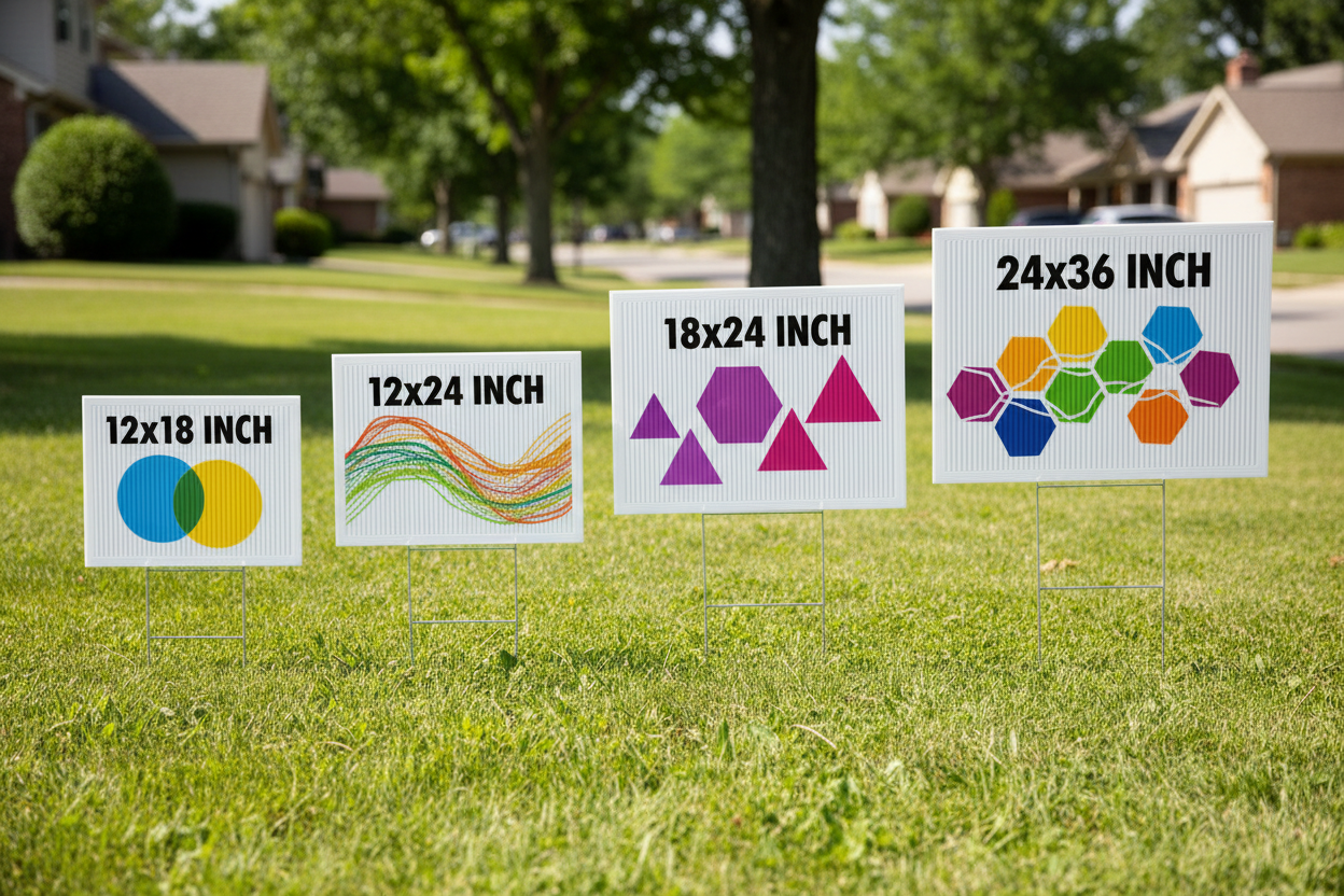 Yard Sign with stakes - 10mm Corrugated Plastic